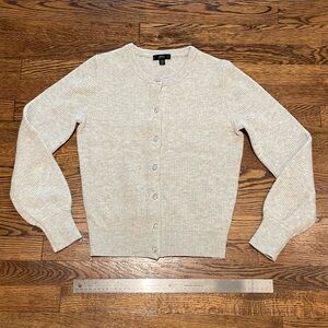 J. Crew Gray Gemstone Button Cardigan